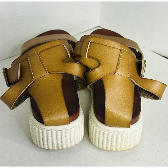 Mia Lunna Sandals Brown Leather Strap Women's Size 8.5 MH0091 - Picture 4 of 7